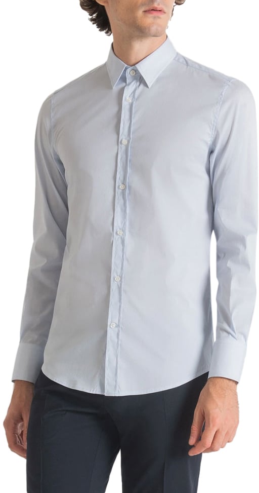 Antony Morato Antony Morato Overhemd Milano Slim Fit Blauw