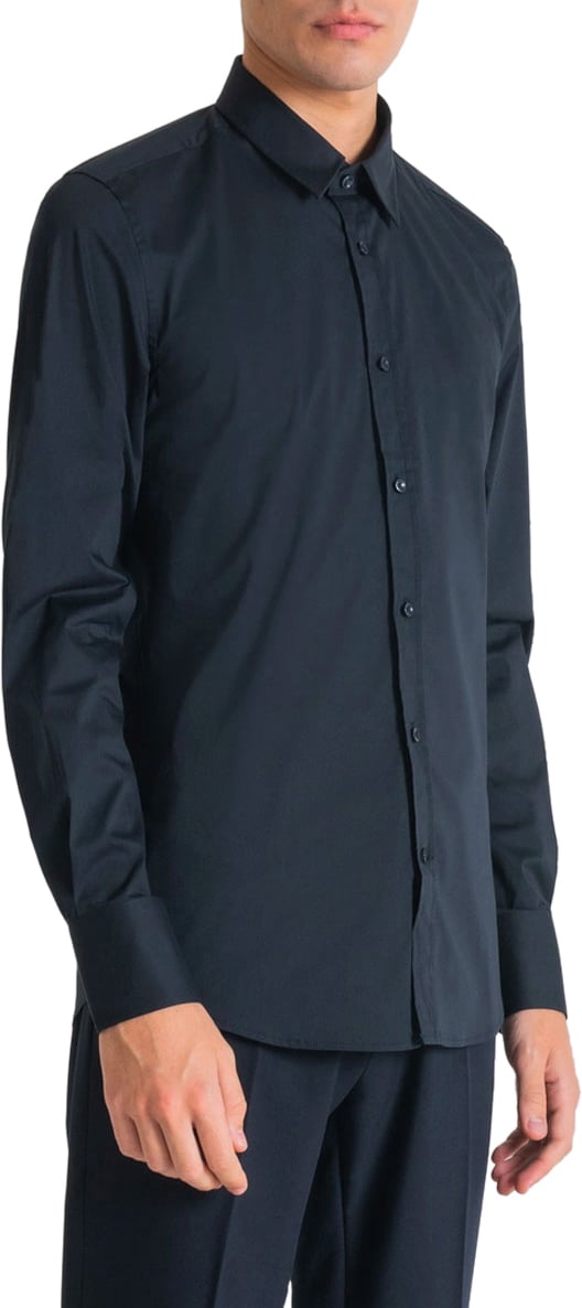 Antony Morato Antony Morato Overhemd Milano Slim Fit Blauw
