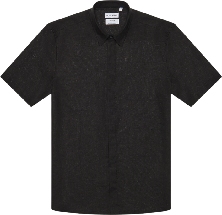 Antony Morato Antony Morato Shirt Adalia Regular Fit In Soft Linen Zwart