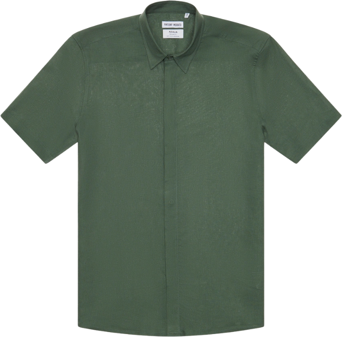 Antony Morato Antony Morato Shirt Adalia Regular Fit In Soft Linen Groen