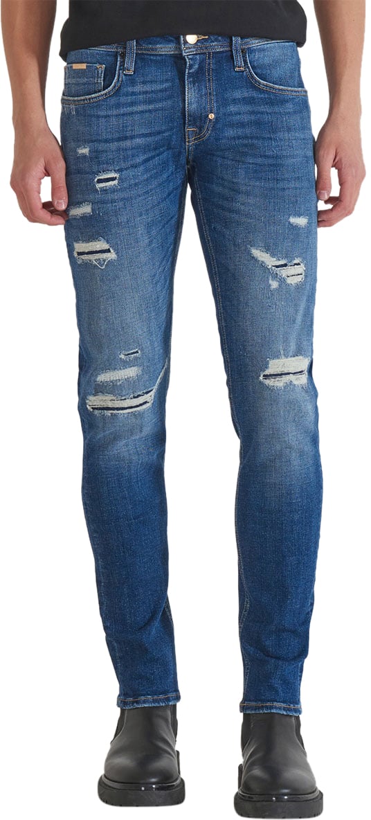 Antony Morato Antony Morato Ozzy Tapered Fit Vintage Gold Blauw