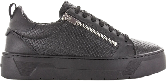 Antony Morato Antony Morato Sneaker Zipper Animal In Coated Leather Zwart