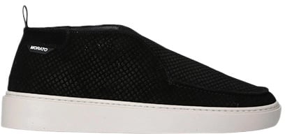 Antony Morato Antony Morato Sneaker Brunt In Suede Reptile Texturized Zwart