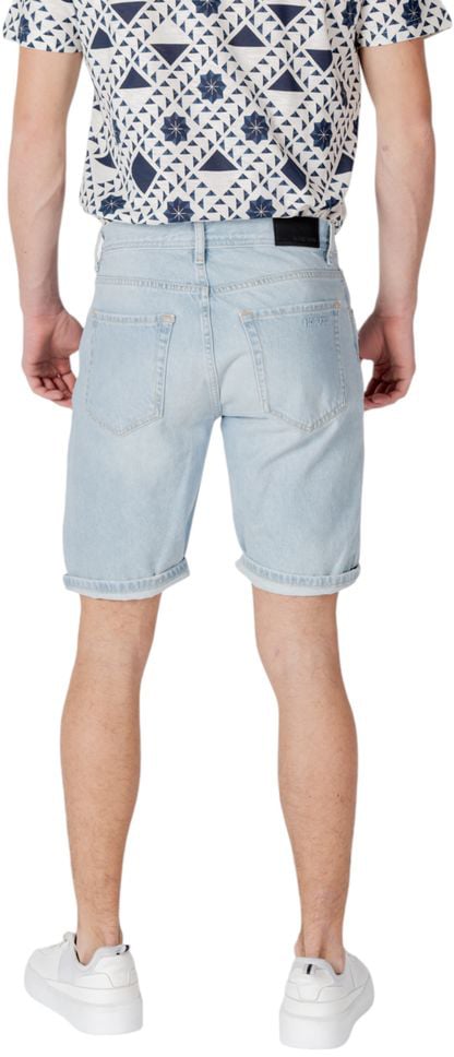 Antony Morato Light Blue Cotton Bermuda Shorts Blauw