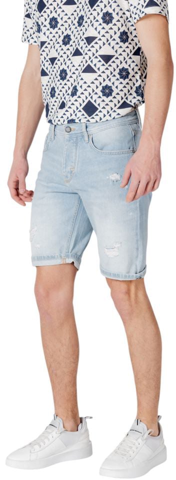 Antony Morato Light Blue Cotton Bermuda Shorts Blauw