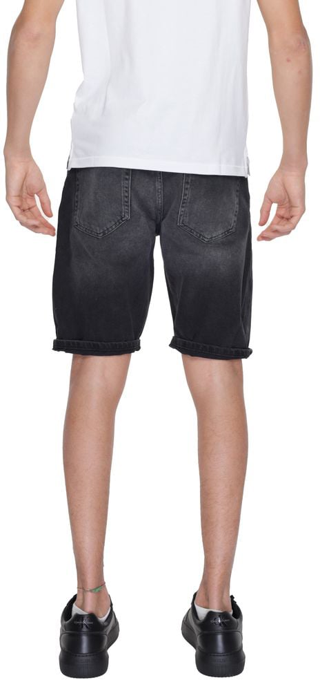 Antony Morato Black Cotton Bermuda Shorts Zwart