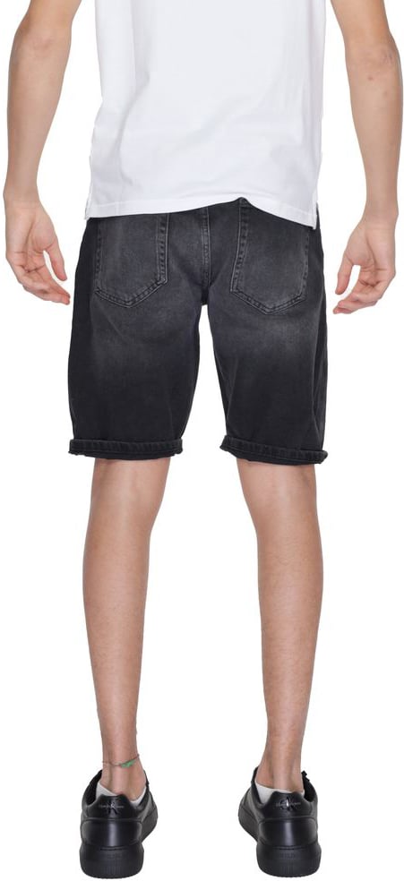 Antony Morato Black Cotton Bermuda Shorts Zwart