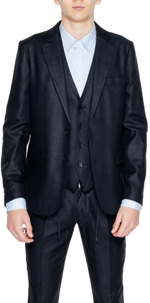 Antony Morato Black Linen Blazer Zwart