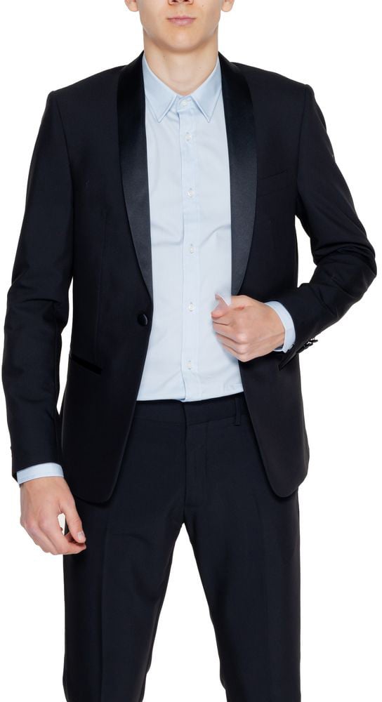 Antony Morato Black Polyester Blazer Zwart