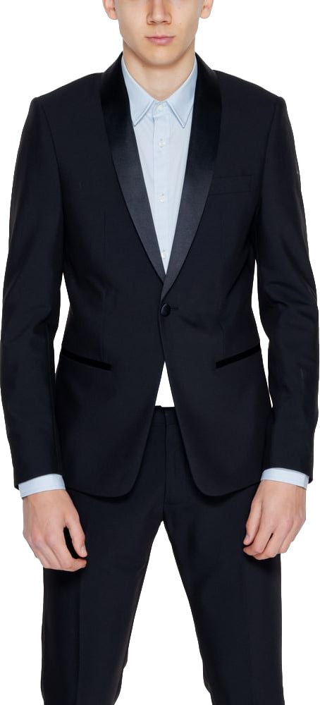 Antony Morato Black Polyester Blazer Zwart