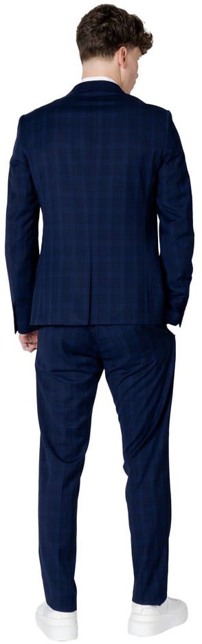 Antony Morato Blue Polyester Blazer Blauw