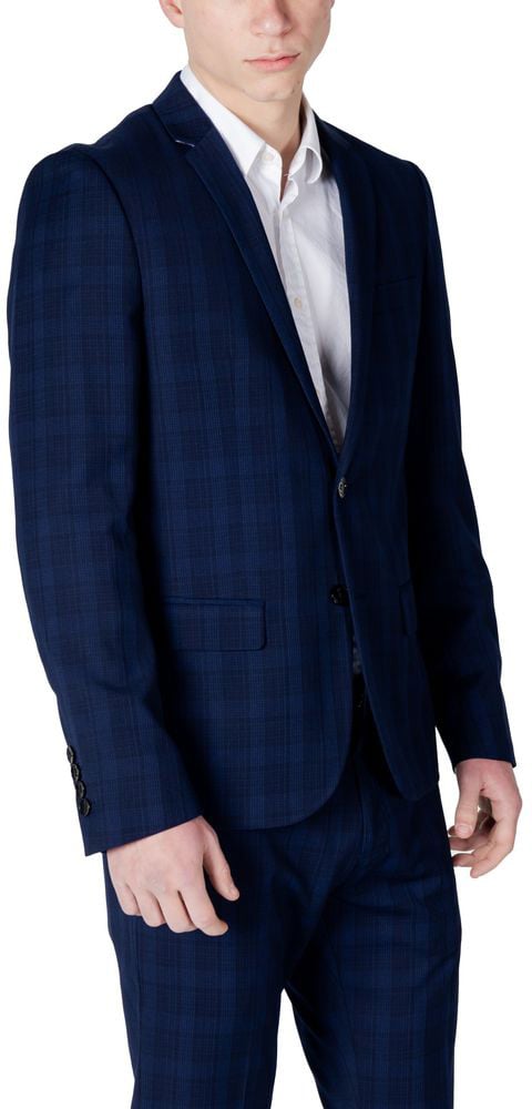 Antony Morato Blue Polyester Blazer Blauw