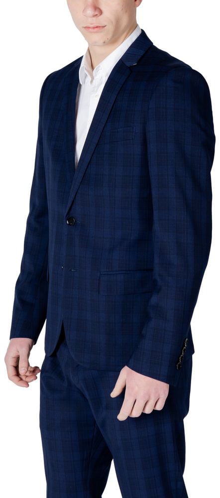 Antony Morato Blue Polyester Blazer Blauw