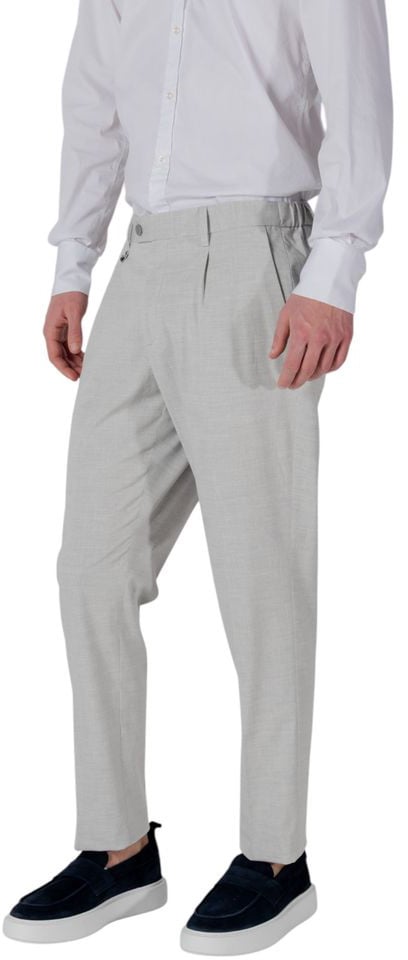 Antony Morato Gray Polyester Dress Pants Grijs