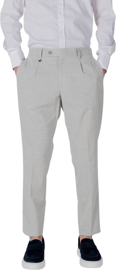 Antony Morato Gray Polyester Dress Pants Grijs