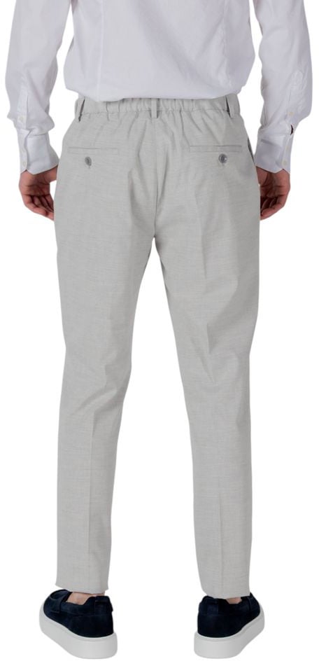 Antony Morato Gray Polyester Dress Pants Grijs