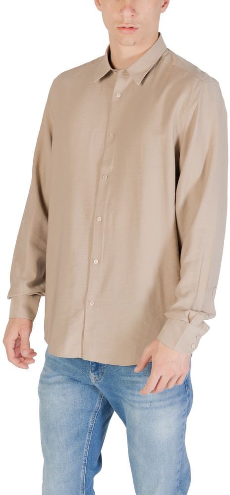Antony Morato Beige Viscose Dress Shirt Beige