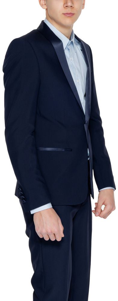 Antony Morato Blue Polyester Blazer Blauw