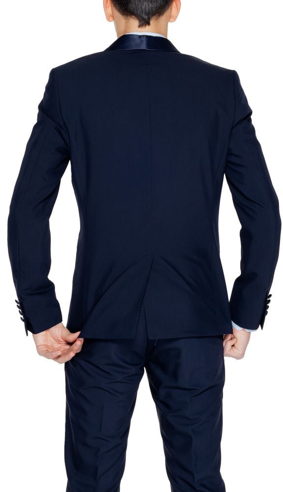 Antony Morato Blue Polyester Blazer Blauw