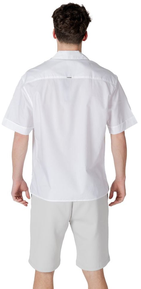 Antony Morato White Lyocell Shortsleeve Shirt Wit