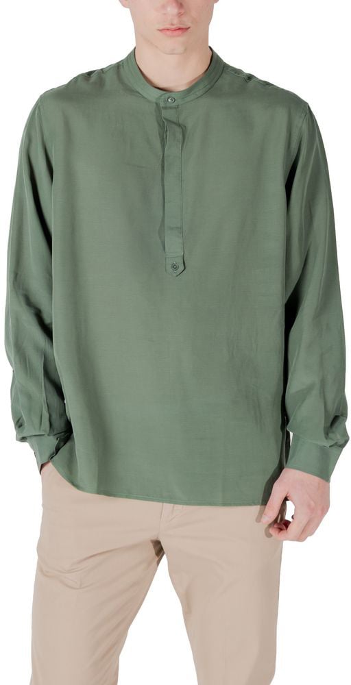 Antony Morato Bicolor Lyocell Shirt Groen