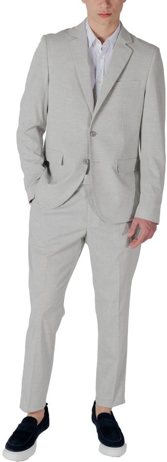 Antony Morato Gray Polyester Blazer Grijs