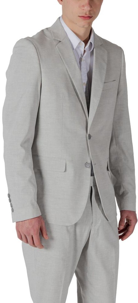 Antony Morato Gray Polyester Blazer Grijs