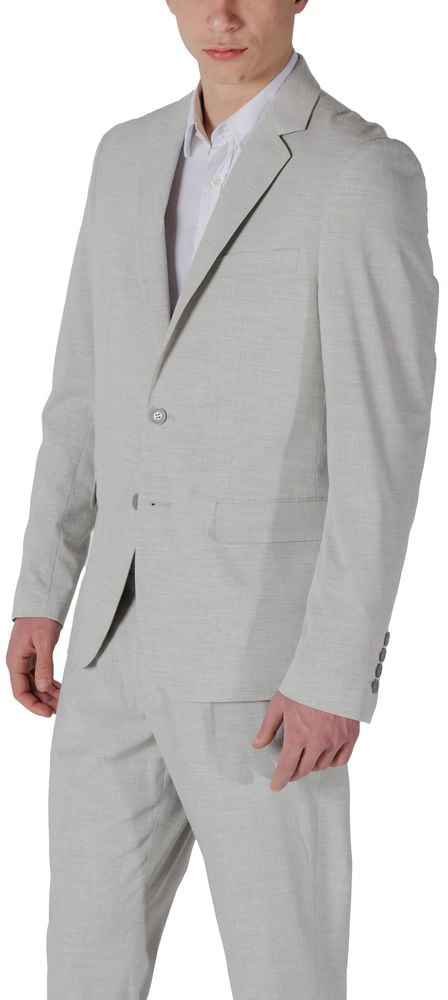 Antony Morato Gray Polyester Blazer Grijs