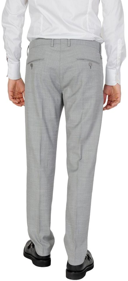 Antony Morato Gray Polyester Dress Pants Grijs