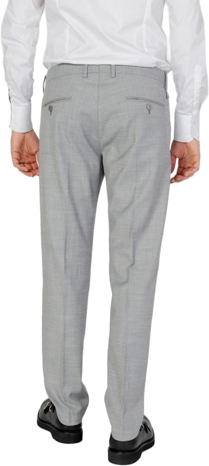 Antony Morato Gray Polyester Dress Pants Grijs