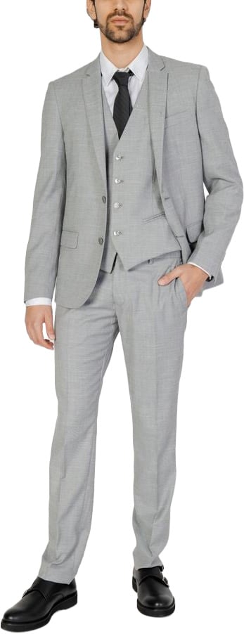 Antony Morato Gray Polyester Dress Pants Grijs