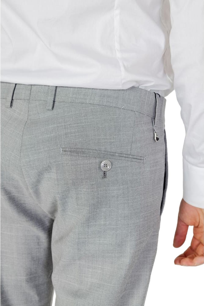 Antony Morato Gray Polyester Dress Pants Grijs