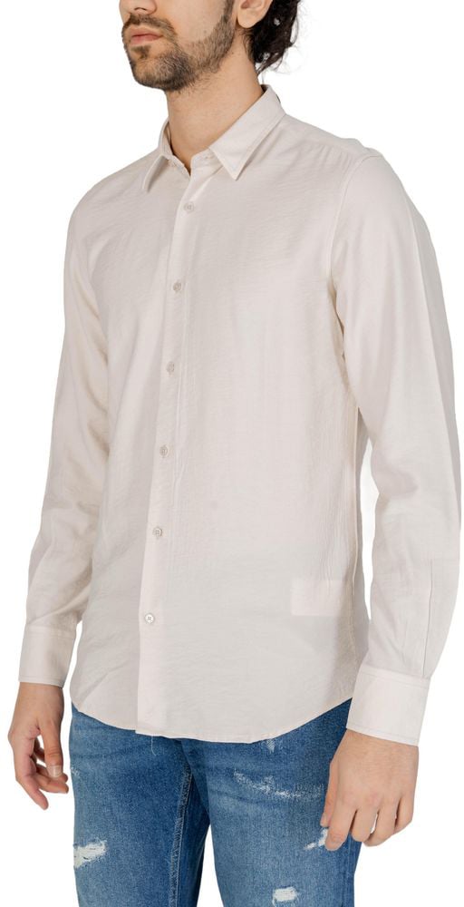Antony Morato Beige Viscose Dress Shirt Beige