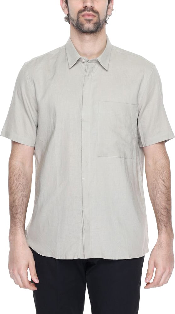 Antony Morato Beige Linen Shortsleeve Shirt Beige