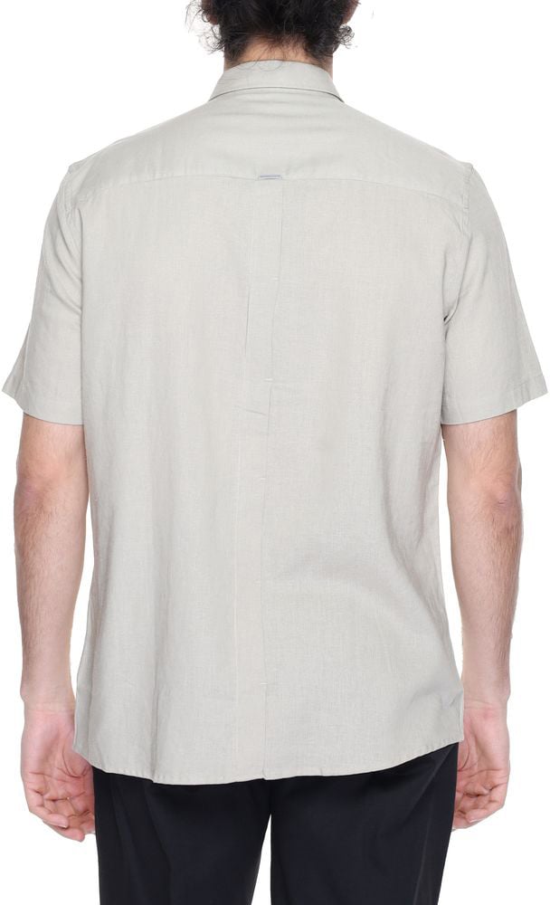 Antony Morato Beige Linen Shortsleeve Shirt Beige