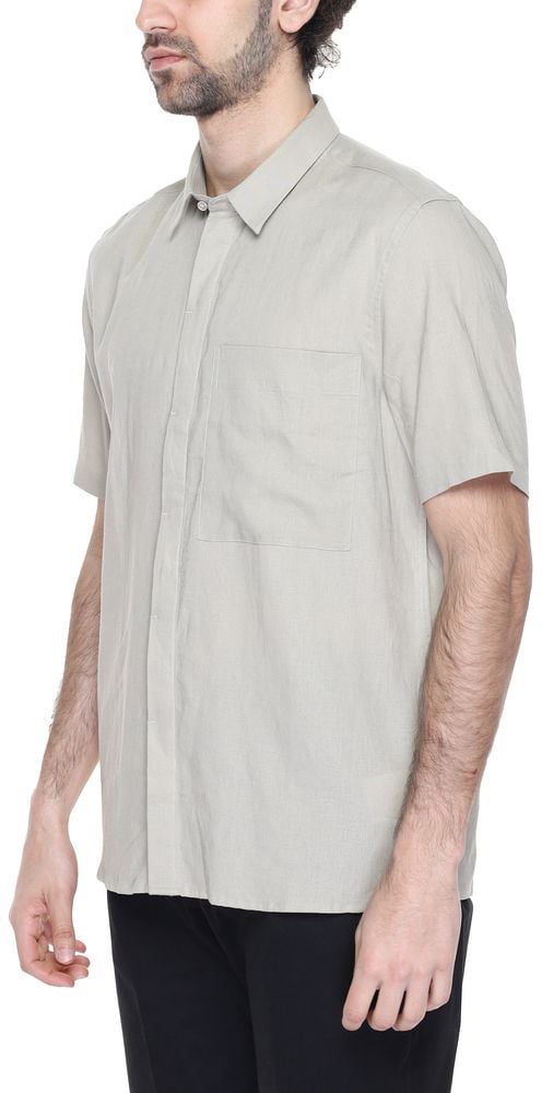 Antony Morato Beige Linen Shortsleeve Shirt Beige