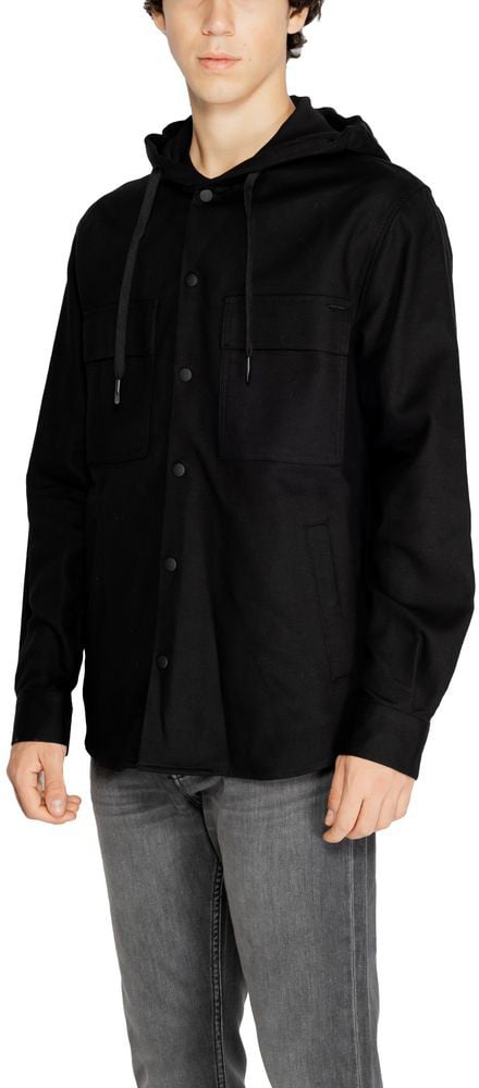Antony Morato Black Cotton Shell Jacket Zwart