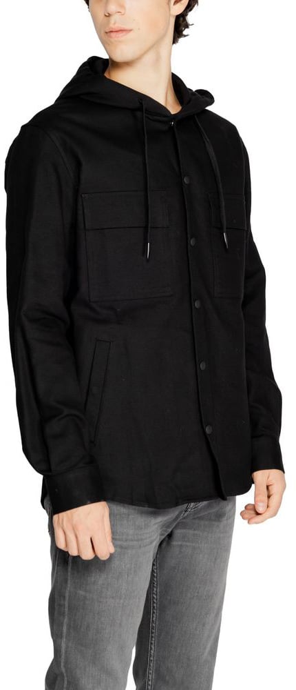Antony Morato Black Cotton Shell Jacket Zwart