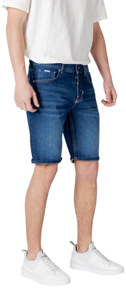 Antony Morato Blue Cotton Bermuda Shorts Blauw