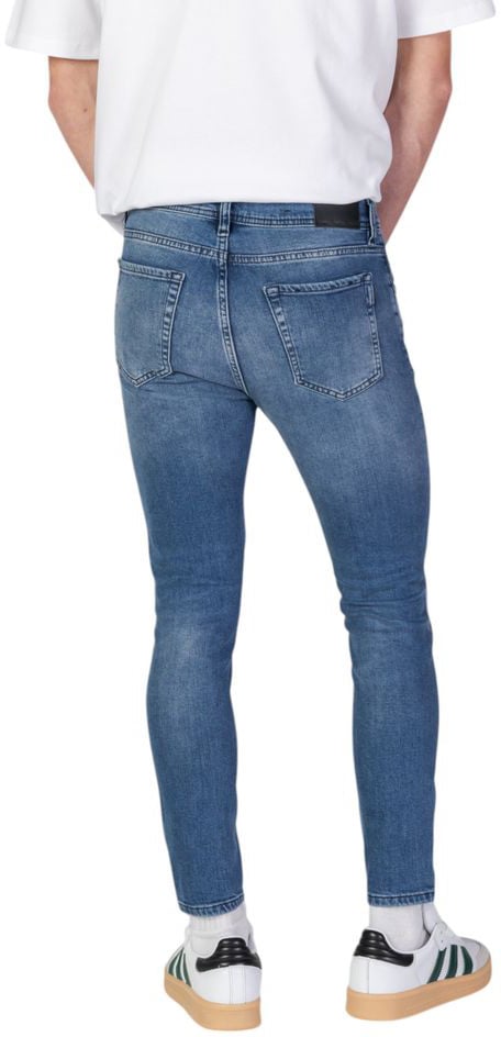 Antony Morato Blue Cotton Skinny Jeans Blauw
