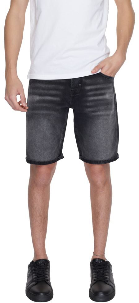 Antony Morato Black Cotton Bermuda Shorts Zwart