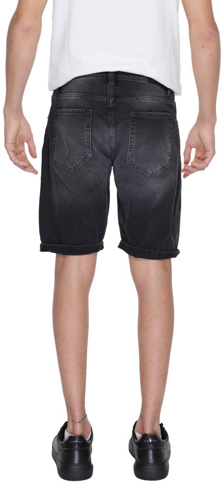 Antony Morato Black Cotton Bermuda Shorts Zwart