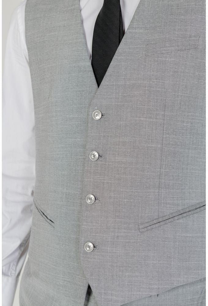 Antony Morato Gray Polyester Waistcoat Grijs