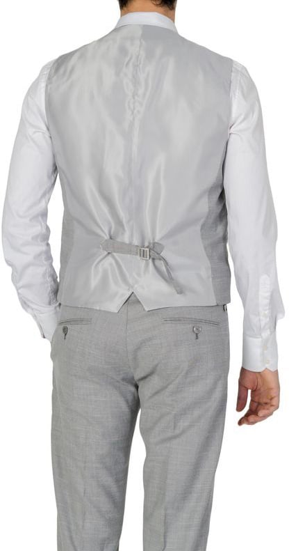 Antony Morato Gray Polyester Waistcoat Grijs