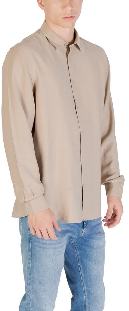 Antony Morato Beige Viscose Dress Shirt Beige