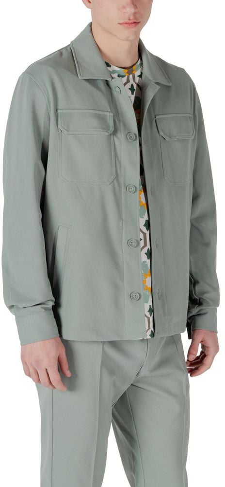 Antony Morato Bicolor Polyester Coat Groen