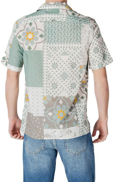 Antony Morato Bicolor Viscose Shortsleeve Shirt Groen