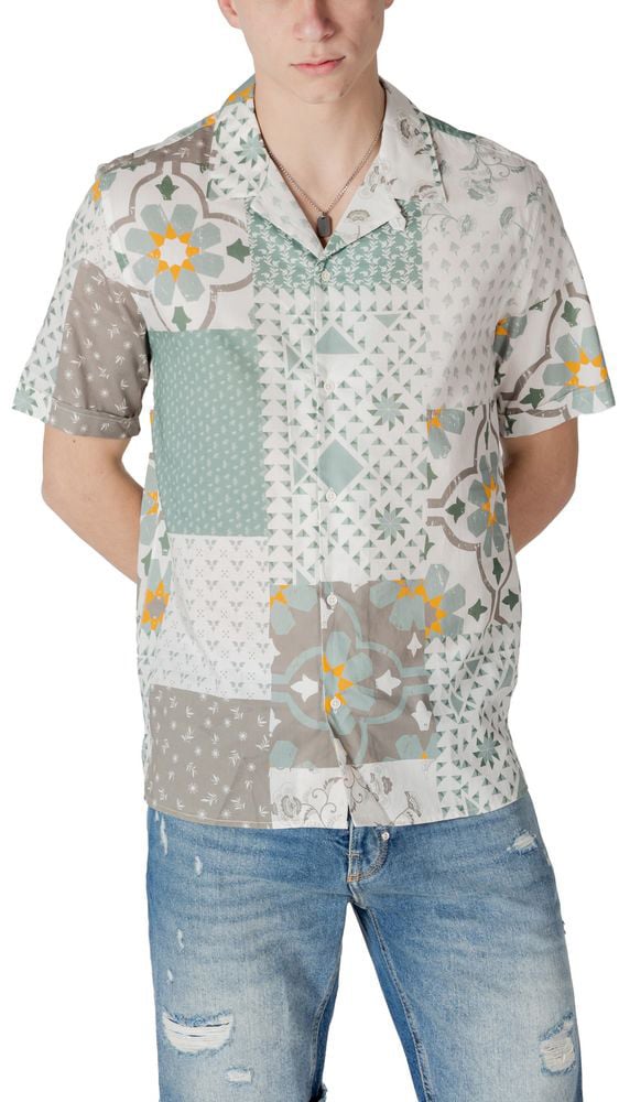 Antony Morato Bicolor Viscose Shortsleeve Shirt Groen