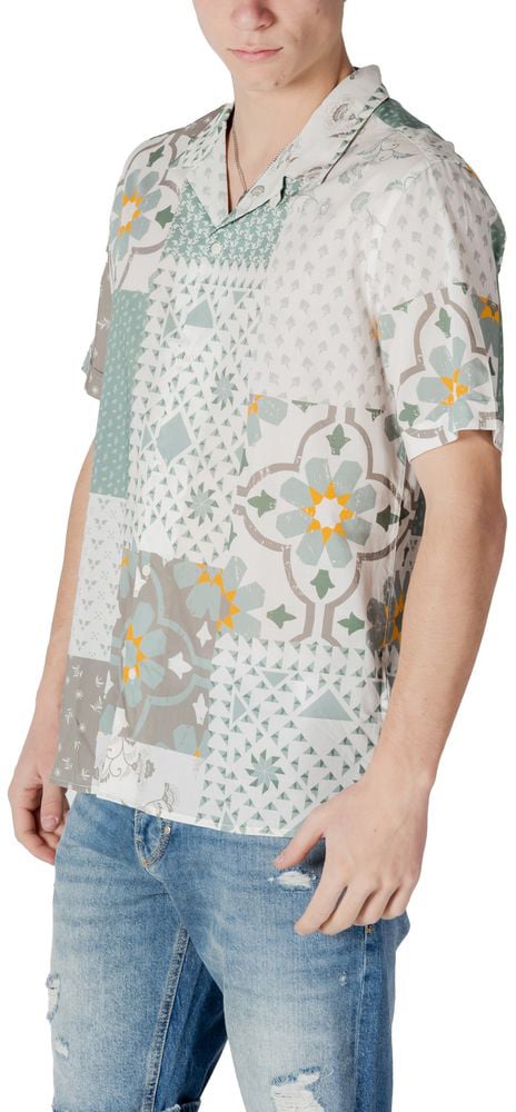 Antony Morato Bicolor Viscose Shortsleeve Shirt Groen