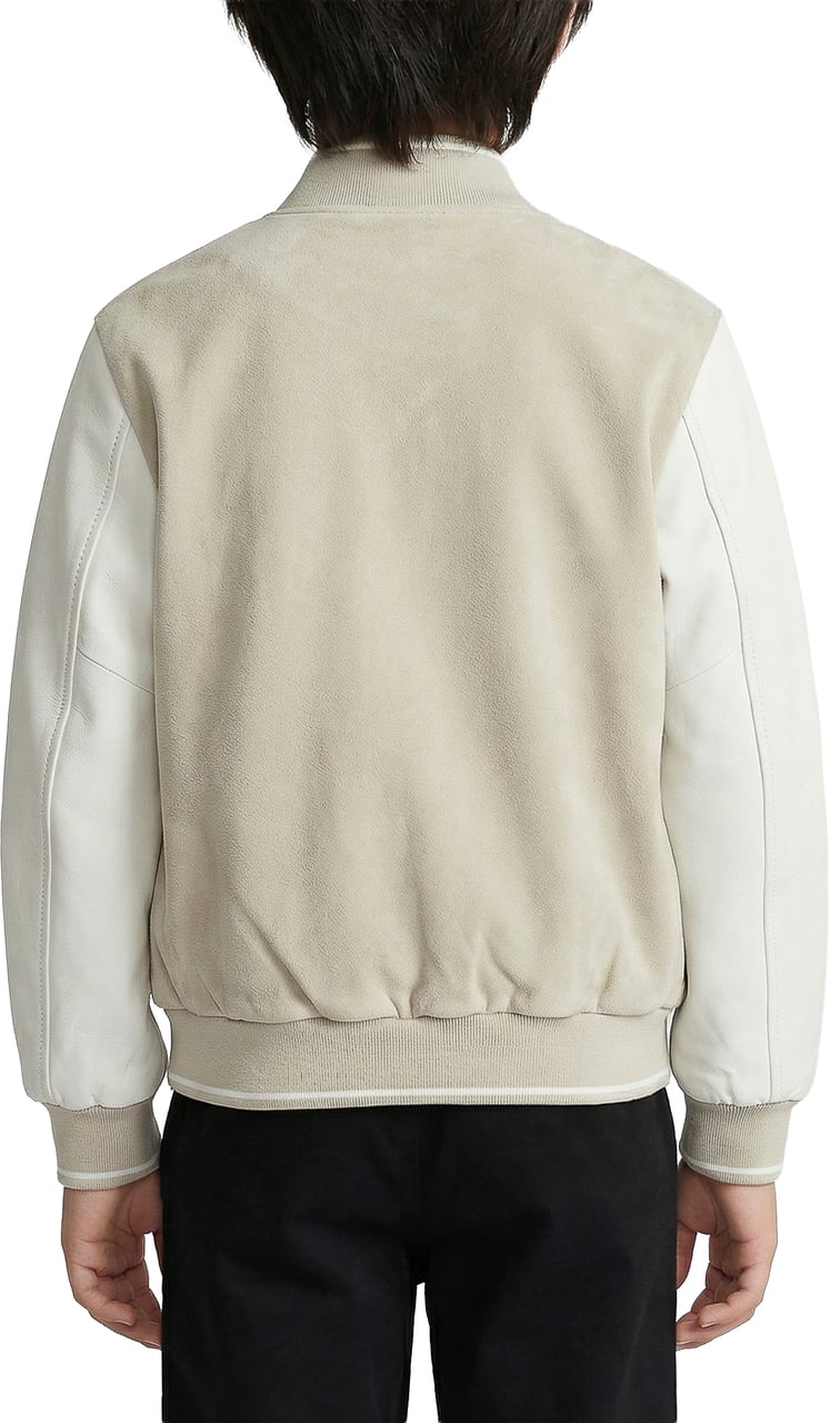 Antony Morato SWEATSHIRT REGULAR FIT IN FAKE SUEDE WITH SLEEVES IN FAUX LEATHER Beige